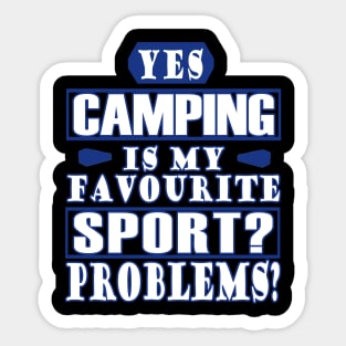 Camping caravan campfire boys men Sticker